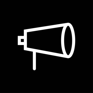 Hoparlör simgesi vektör-Iş pazarlama işareti çizgi sanat vektör-beyaz