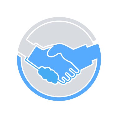 El sıkışması düz simge vektör