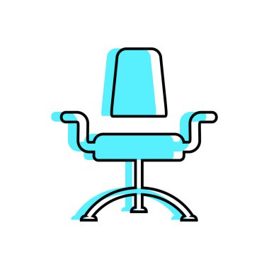 Modern ofis koltuğu simgesi-doğrusal dolgu