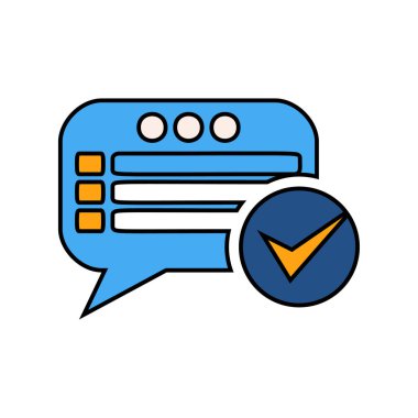 Kabarcık sohbet doğrusal dolgu simge vektör