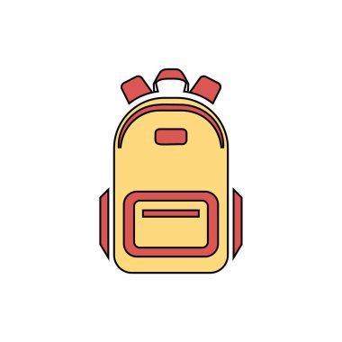 Sırt çantası simgesi-okul sırt çantası simge vektör
