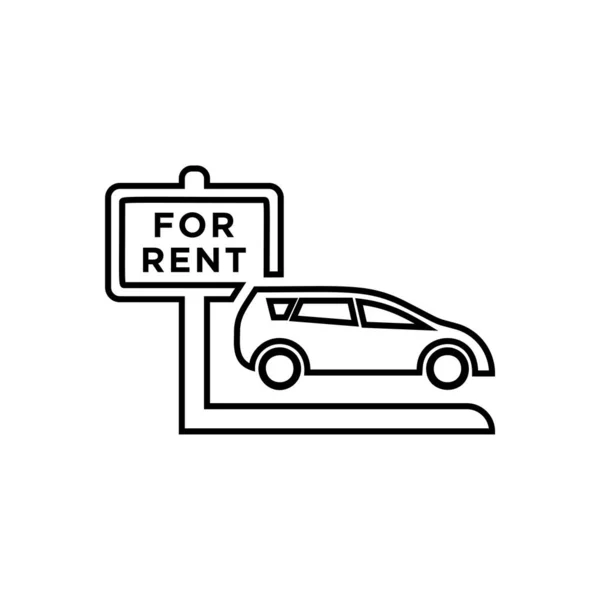 Rent Car Vector Icon Autovermietung Symbol — Stockvektor