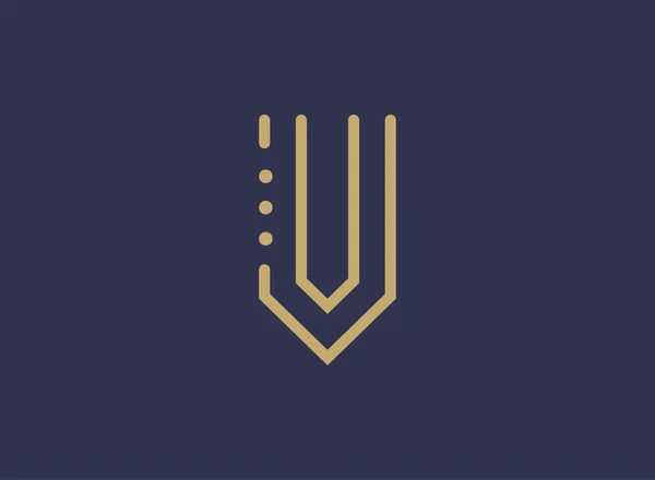 Розкішний Літерний Логотип Елегантний Дизайн Ідентичності — стоковий вектор