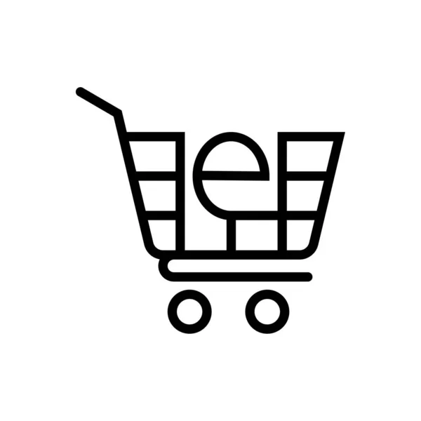 Ref Commerce Icon Vector Shopping Cart Icon Black — стоковый вектор