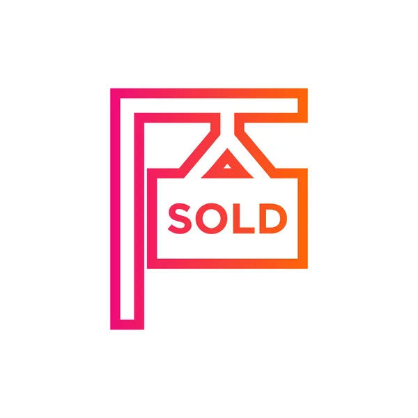 Sold Sign Icon Vector — Stock Vector