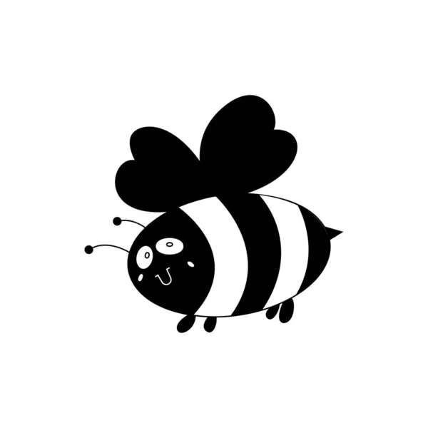 Love Bee Icon Valentine Cute Bee Illustration Glyph Style Icon — Stockvektor