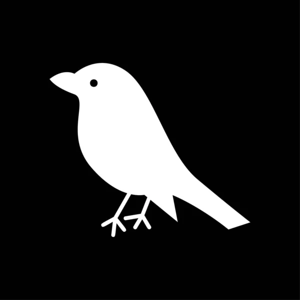 Ícone Pássaro Plano Ilustração Símbolo Sinal Vetor Pássaro Vetor — Vetor de Stock