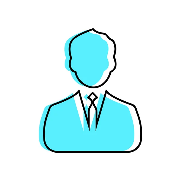 Businessman Linear Fill Icon Vector Businessman Avatar Profile Picture Line — Stock Vector