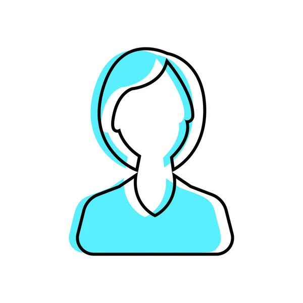 Icono Relleno Lineal Para Mujer Negocios Vector Chica Negocios Avatar — Vector de stock