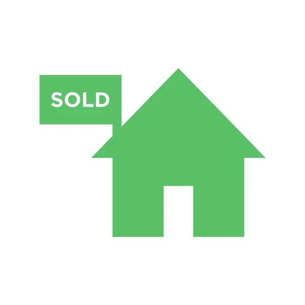 House Sold Sign Icon — Stock Vector
