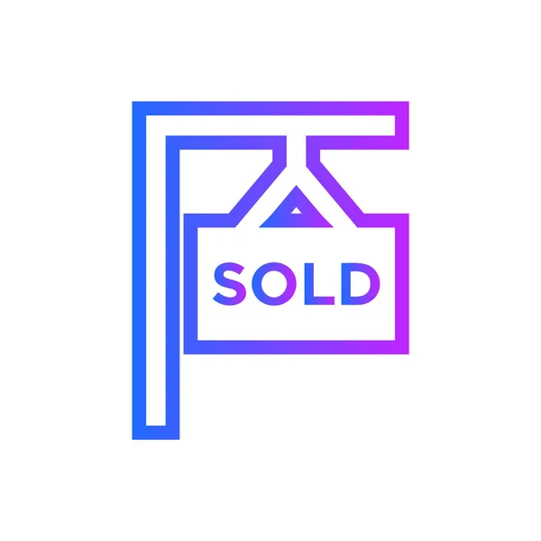 Sold Sign Icon Vector — Stock Vector