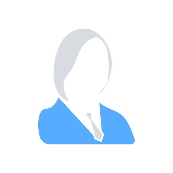 Obchodní Ženy Ploché Ikony Vektor Obchodní Dívka Avatar Profil Plochý — Stockový vektor