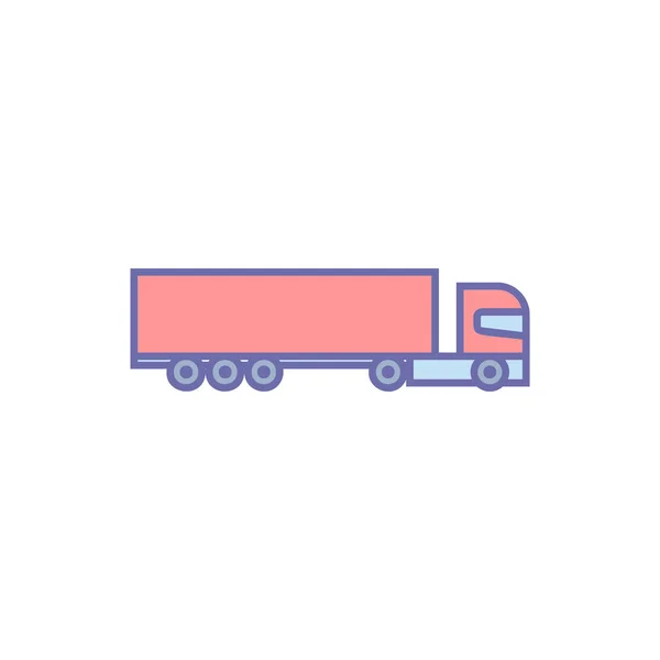 Icône Vectorielle Camion Panneau Transport — Image vectorielle