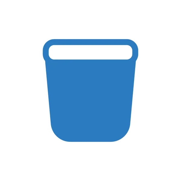 Glyphe Icône Panier Vecteur Bleu — Image vectorielle