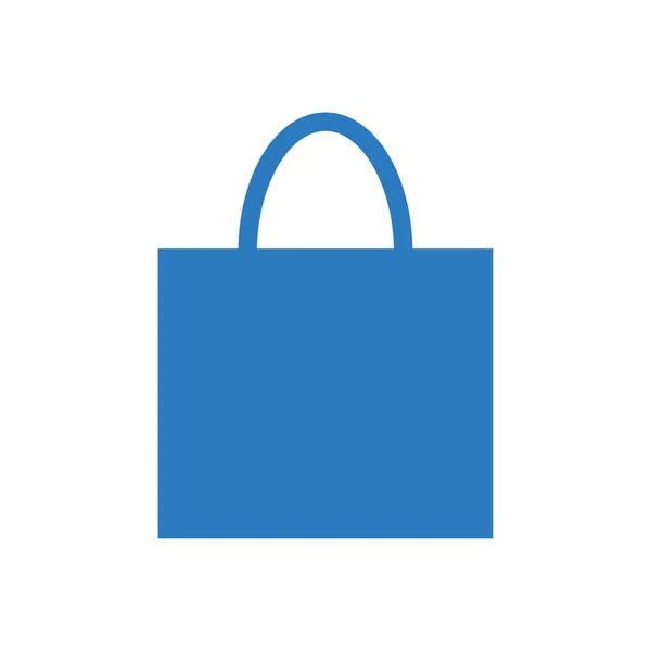 Borsa Shopping Commerciale Glyph Icon Vector Blu — Vettoriale Stock