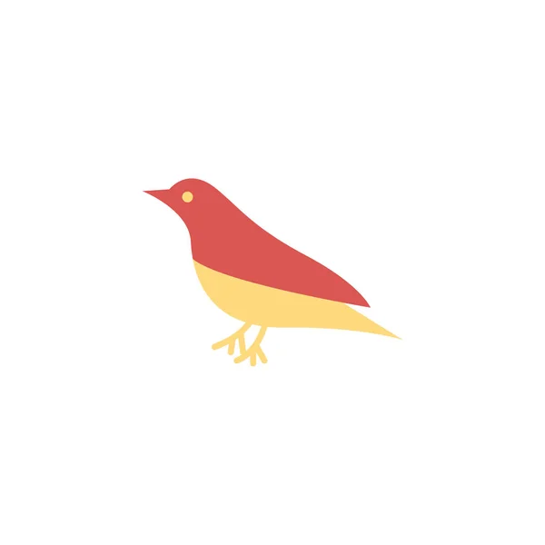 Vogel Ikone Flach Abbildung Des Vogelvektorzeichensymbols Vektor — Stockvektor
