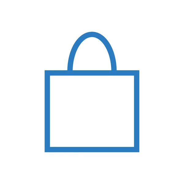 Shopping Bag Commerciële Lineaire Icon Vector Blauw — Stockvector