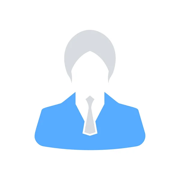 Femme Affaires Icône Plate Vecteur Business Girl Avatar Image Profil — Image vectorielle
