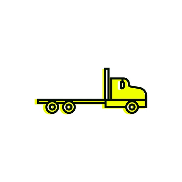 Ciężarówka Ikona Wektor Przyczepy — Wektor stockowy
