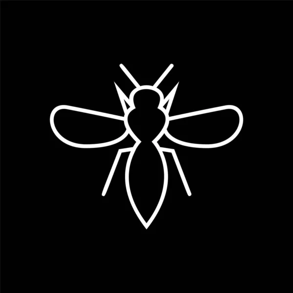 Biene Insekt Symbol Vektor — Stockvektor