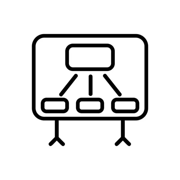 Tablero Entrenamiento Mínimo Icono Arte Una Línea Vector — Archivo Imágenes Vectoriales