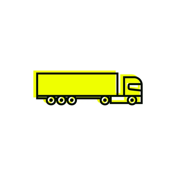 Icône Vectorielle Camion Panneau Transport — Image vectorielle