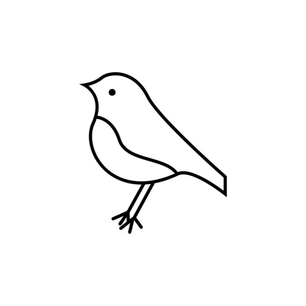 Icono Pájaro Plano Ilustración Del Símbolo Signo Vector Aves Vector — Vector de stock