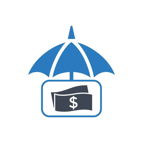 Money Loan Vector Icon Blue — Stock Vector