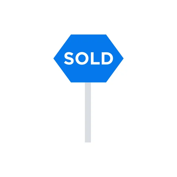 Sold Sign Icon Vector Flat — Stock Vector