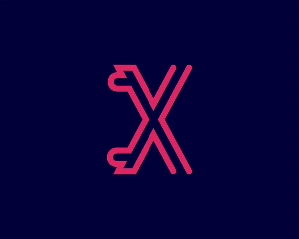 Luxury Letter Logo Elegant Identity Design Linear Creative Monogram Logo — Stock Vector