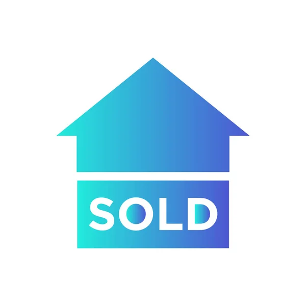 House Sold Sign Icon Sold Sign Vector — Stock Vector