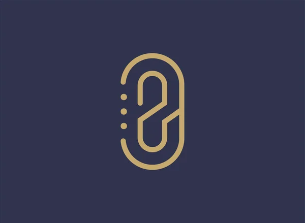 Розкішний Лист Логотипу Елегантний Дизайн Ідентичності — стоковий вектор