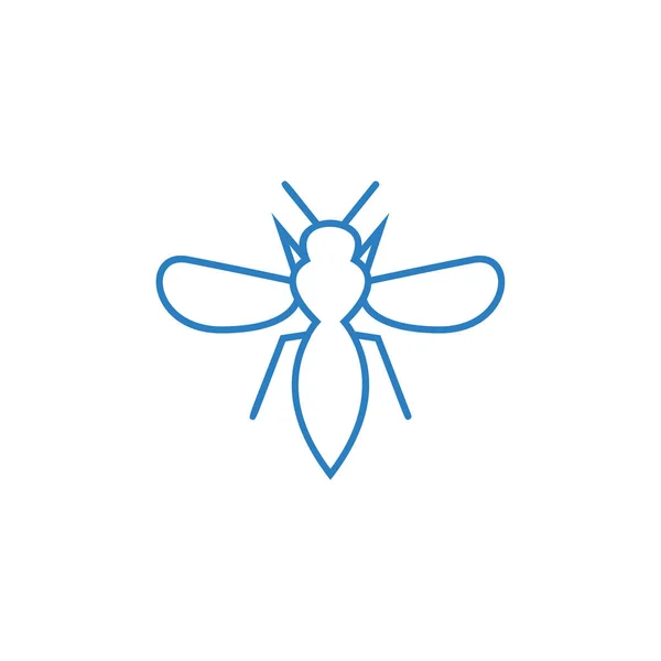 Biene Insekt Symbol Vektor — Stockvektor