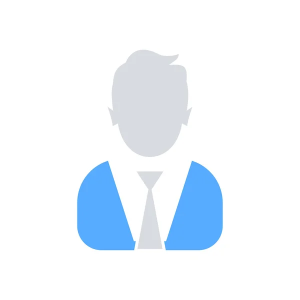 Icône Plate Homme Affaires Vecteur Homme Affaires Avatar Photo Profil — Image vectorielle
