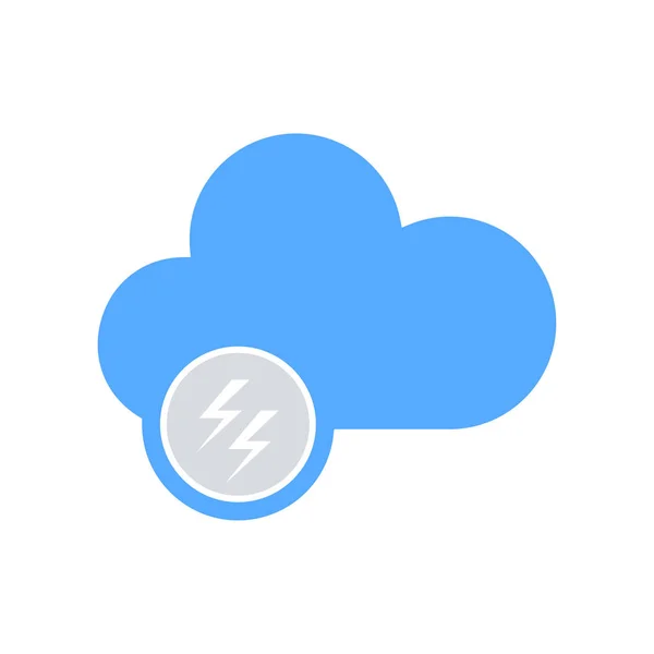 Cloud Flat Style Icon Vector — Stock Vector