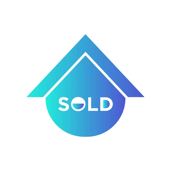 House Sold Sign Icon Sold Sign Vector — Stock Vector