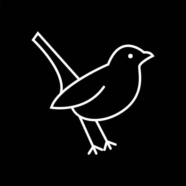 Ptak Ikona Mieszkanie Ilustracja Symbolu Wektora Ptaka Wektor — Wektor stockowy