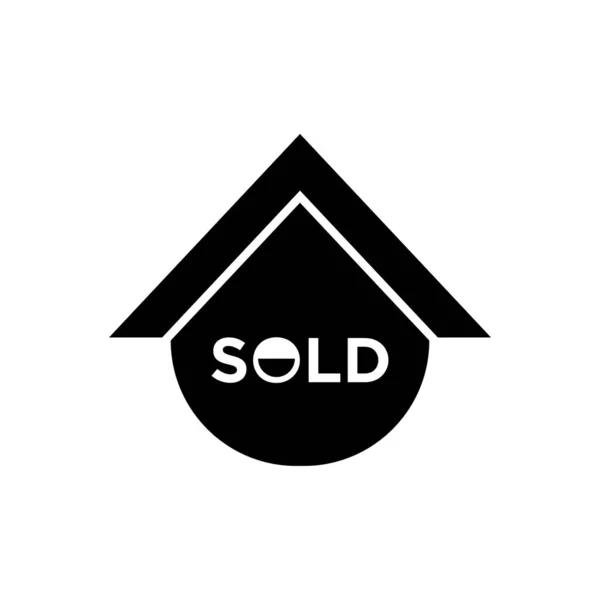 Σπίτι Πωλείται Πινακίδα Σύμβολο Γλύφου — Διανυσματικό Αρχείο