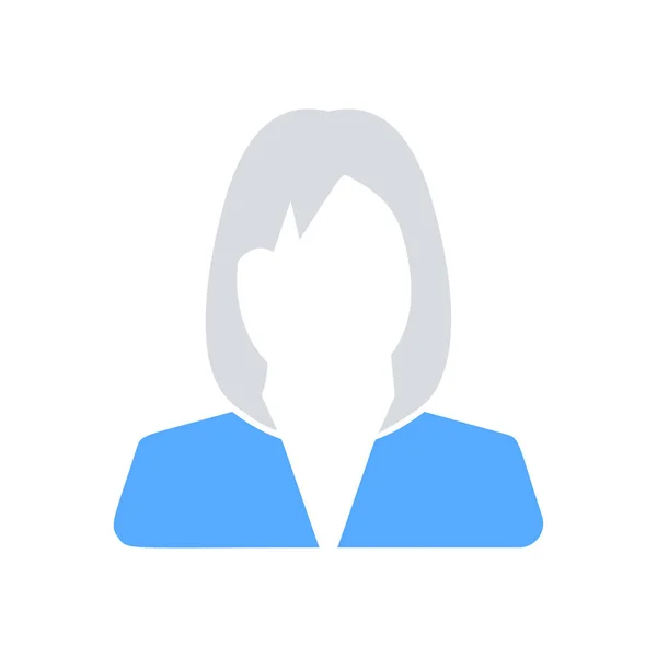 İş kadınları düz simge-vector. İş kız Avatar profil resmi düz simge