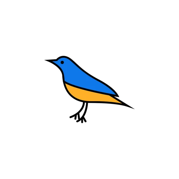 Bird Ikon Lakás Illusztráció Madár Vektor Jel Vector — Stock Vector