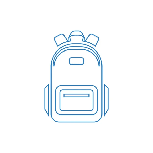 Icono Mochila Mochila Escolar Icono Vector — Vector de stock