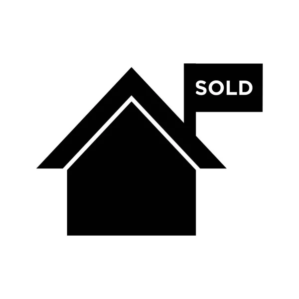 House Sold Sign Icon — Stock Vector