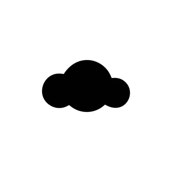 Piktogram Ikon Cloud Černý Vektor — Stockový vektor