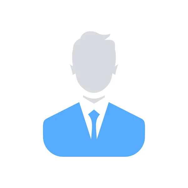 Icône Plate Homme Affaires Vecteur Homme Affaires Avatar Photo Profil — Image vectorielle