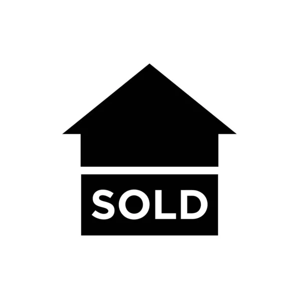 Huis Verkocht Sign Icon — Stockvector