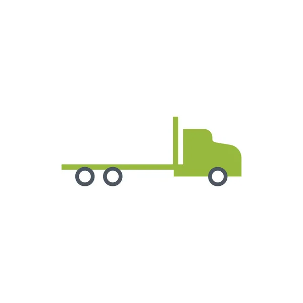 Truck Trailer Vector Icon Platte Ontwerp — Stockvector