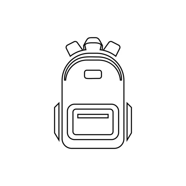 Rucksack Symbol Schulrucksack Symbol Vektor — Stockvektor