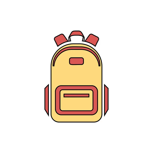 Icono Mochila Mochila Escolar Icono Vector — Vector de stock