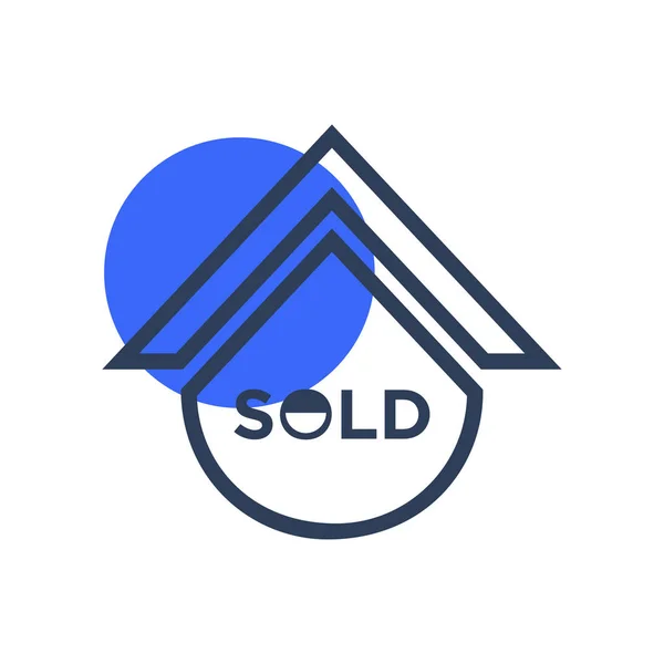 House Sold Sign Icon — Stock Vector