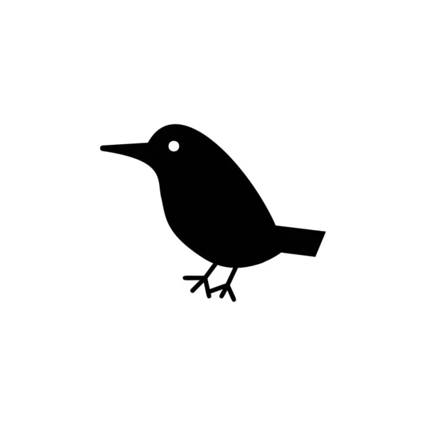 Ícone Pássaro Plano Ilustração Símbolo Sinal Vetor Pássaro Vetor —  Vetores de Stock